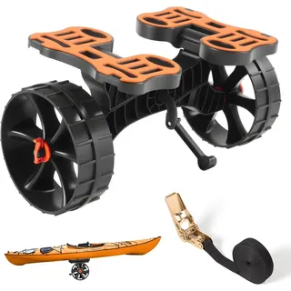 Vevor Kajakwagen 136 kg faltbar 25,4 cm Vollgummi Schwarz