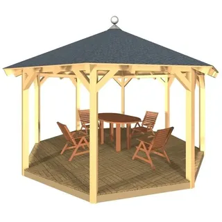 Holzpavillon Pavillon Gartenlaube Gartenhaus Grillhütte Gartenpavillon KVH