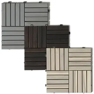 iWerk® – Musterpaket Akazie | Holzfliese Akazie 30 x 30 cm Bodenfliese | Echtholzfliesen mit Klick-System | Holzfliesen zum Ausprobieren für Zuhause