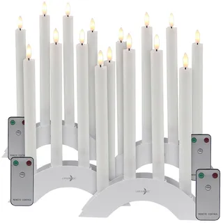 Lunartec Stabkerzenhalter Bogen-Ladestation Weiß