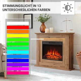 Balderia Elektrokamin BALDERIA Dunkle Eiche Braun