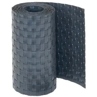 Jardinion Sichtschutzstreifen Sichtschutzstreifen Rattan Optik, (250 x 19 cm, anthrazit, 1-St), Sichtschutz für Balkon, Terrasse- und Gartenzaun grau