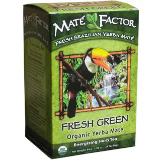 Organic Yerba Mate, Fresh Green, 24 Tea Bags, 2.96 oz (84 g) - Mate Factor