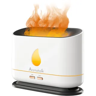 Premium Aroma Diffuser für Ätherische Öle, Aromadiffusor - Luftbefeuchter, Ultraschall, Aromatherapie, Schlafzimmer, Büro, BPA Free, 200ml, Weiß, Ignis