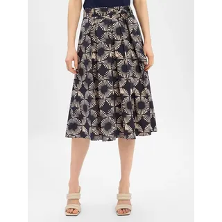 More & More A-Linien-Rock Damen Beige/Schwarz Bedruckt 38