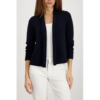 Monari "Jacke Stricküberwurf Basic", Herren, Gr. 36, marine, Strick, Obermaterial: 57% Polyacryl, 43% Polyamid, unifarben, regular fit normal, ohne Ausschnitt, eingesetzt Bündchen, Strickjacken Strickjacke, Schalkragen, Regular Fit