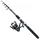 DAM Full Tech Tele Spinning Combo Süßwasserangler Angelrute Hecht Barsch Zander Mehr Starkes Leichtgewicht Vielseitig Schwarz Grau 2 10m Mäßig schnelle Rute 3000er