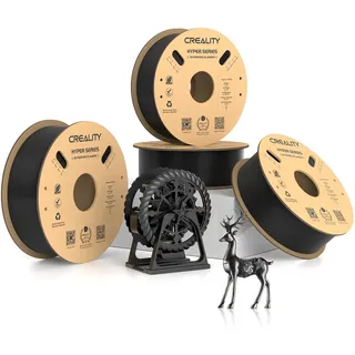 Creality Hyper PETG Filament, Schwarz Filament 1.75mm Hyper PETG 4KG, 3D Drucker Filament PETG Maßgenauigkeit +/- 0.03mm, 3D Druck Materialien für die Meisten 3D Drucker