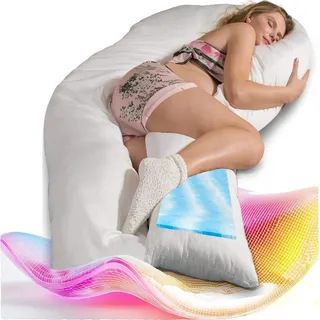 Traumreiter Seitenschläferkissen Visco L mit Memory Foam Körperunterstützung | 2 Härtegrade WendeKissen, U Form Schwangerschaftskissen zum Schlafen, Lagerungskissen, Komfortkissen Erwachsene