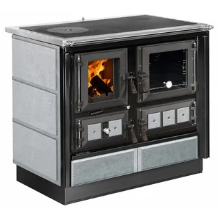 Justus Küchenofen Rustico 90 2.0 Speckstein Schwarz 7 kW