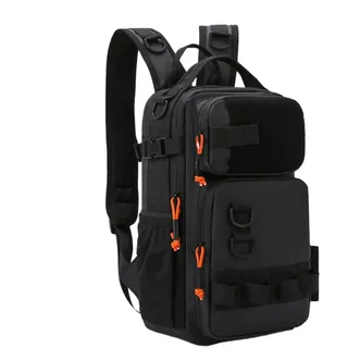 Generisch Rucksack Mit Angel - Fishing Angelrucksack - Schwarz Fischereispeicher, Wasserdichtes Multifunktionaler Tragbarer Speicher Rucksack Für Angeln Wandern