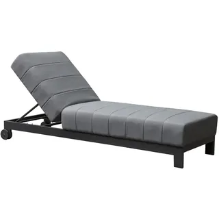 CLEMENTO Beziers Loungeliege Aluminium mit Rollen Createxx - Anthrazite