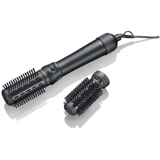 Severin Warmluftbürste rotierend, Föhnbürste mit 2 Aufsätzen (40mm und 50mm), 2 Temperatureinstellungen, Kaltstufe, Styling-Bürste, Keramik-Keratin-Beschichtung, 1000W, schwarz, WL 0241