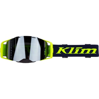 Klim Edge, Crossbrille verspiegelt - Neon-Gelb/Dunkelblau Stark-Getönt Silber-Verspiegelt - Einheitsgröße