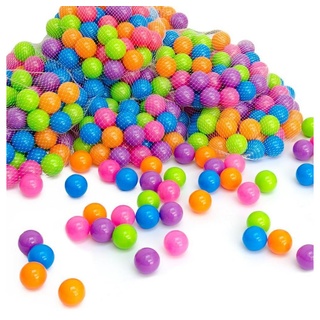 LittleTom Bällebad-Bälle Bunte Bälle für Bällebad 5,5cm Babybälle (400-St), Plastikbälle Baby Spielbälle bunt