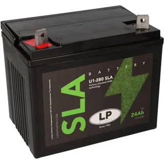 Landport AGM Batterie 12V 24Ah für Rasenmäher Rasentraktor LS U1-280 SLA