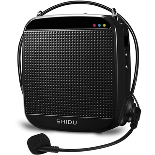 Sprachverstärker Tragbarer SHIDU Stimmverstärker Lautsprecher mit Mikrofon Tragbar Headset 15W 2000mAh wiederaufladbarem Persönlicher Mini PA Verstärker für Lehrer, Reiseleiter, Yoga