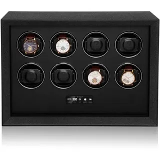 MODALO Uhrenbeweger SAFE SYSTEMS 8 Uhren, (Uhrenboxen, Uhrenkasten Uhrenbeweger 8 Uhren) schwarz