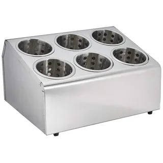 Lacor 33126 Besteckbehälter, 6 Besteckköcher | Langlebiges Profi-Utensil; entwickelt für optimale Leistung und schnelle, unkomplizierte Reinigung in der Spülmaschine