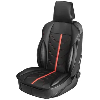 Walser Sitzauflage Kimi, Auto-sitzaufleger Im Rennsportdesign schwarz/rot,