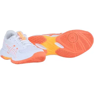 Asics Hallen-Indoorschuhe Gel Rocket 12 (multifunktional/Stabiltät) weiss/korallrot Damen