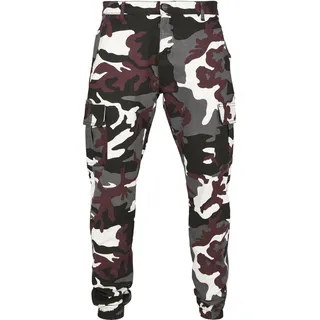 URBAN CLASSICS Cargo Joggers Bordeaux Camouflage 34