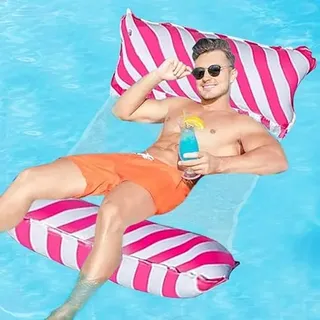 Luftmatratze Pool, 4 in 1 Wasserhängematte für Erwachsene und Kinder