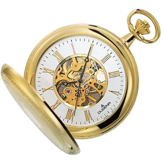 Dugena Herrentaschenuhr 4460307-1, Savonette, Handaufzugswerk, Gold,