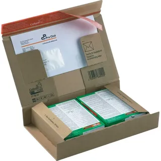 ColomPac Buchverpackung CP066.02 braun, für A5+, innen 215x155x43mm, Kraftliner Wellpappe 4033657660200 ColomPac