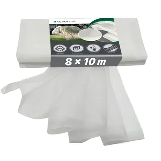 AGROFLOR Insektenschutznetz, 8 x 10 m, Suzukii Netz, Kirschessigfliege Netz, Saatschädlinge, Maschenweite 0,8 x 0,8 mm