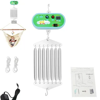Federwiege Motor,Elektrische Babyschaukel Controller, 7-Feder Hängende Elektrische Wiegensteuerung Lautstärke Und Geschwindigkeit Einstellbar Baby Federwiegenmotor Mit Timer Belastbarkeit 20Kg