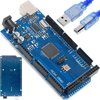 Retoo Mega-R3 Mikrocontroller ATmega2560 Board, mit USB Kabel, Modul mit 54 I/O Pins, für 3D-Druck und Robotik, Kompatibel mit Arduino IDE, Windows, macOS, Linux