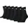 Short Crew Sportsocken 6-Pack schwarz 47-49