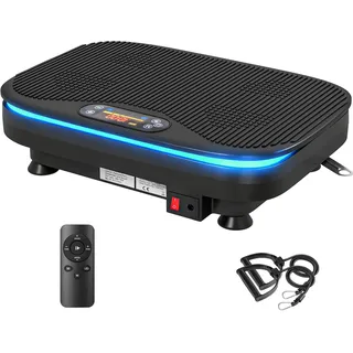 sportnow HomeFitnessCode Mini Vibrationsplatte für Frauen - Vibrationsgerät mit 250 Intensitätsstufen + 9 Vorprogramm Vibrationstrainer Zuhause für Abnahme Muskelaufbau Ganzkörpertraining,