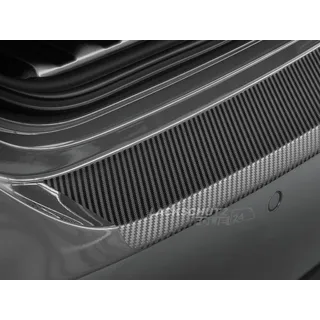 LSF24 - Ladekantenschutzfolie - Schwarz Carbon-Optik Matt passend für Mercedes-Benz C-Klasse Limousine Typ W204, BJ 2007-2013