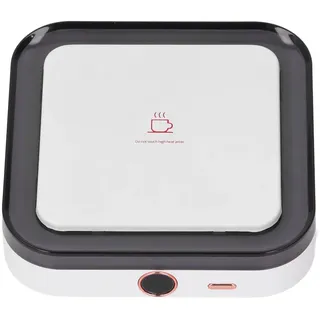 Kaffeetassenwärmer, 3 Temperatureinstellungen, Kabelloser, Wiederaufladbarer USB-Tassenwärmer mit Lichtern, Universelle Tragbare Elektrische Getränkeheizplatte für Milch