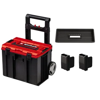 Einhell E-Case L Werkzeugtrolley mit Rädern rot|schwarz 44 x 38,5 x 60 cm
