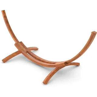 Ampel 24 Outdoor Hängemattengestell 310 cm, Holz Eukalyptus wetterfest, Gestell Mauritius braun ohne Hängematte