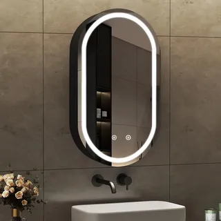 Boromal 50 x 70 cm schwarz mit Beleuchtung