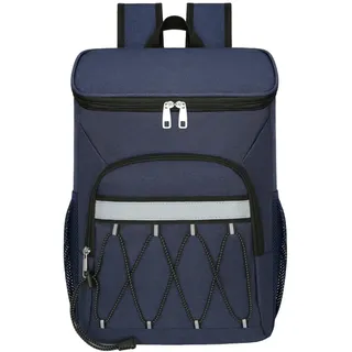 Perfeclan Kühlrucksack, Picknicktasche, große Kapazität, atmungsaktiver Strandkühlrucksack zum Mittagessen zum Wandern, Strand, Camping, Reisen, Picknick, Blau