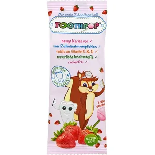 Sales plus GmbH Toothpop Zahnpflegelolli Erdbeergeschmack 1 st