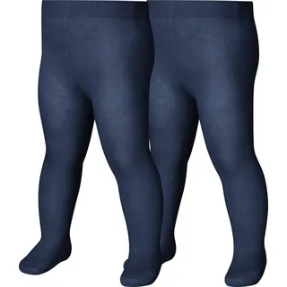 Playshoes Strumpfhose uni Doppelpack in Marine | Gr.: 98/104