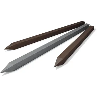 Hahn Kunststoffe GmbH Vierkantpfosten aus hanit® Recyclingkunststoff, 70 x 70 mm, Grau, 2.000 mm, Mindestabnahme: 55 Stk.