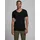 Basic T-Shirt mit V-Neck in Schwarz-XL