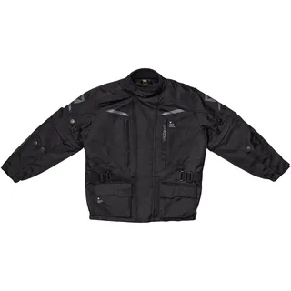 Modeka Tarex II wasserdichte Kinder Motorrad Textiljacke, schwarz, Größe M 164