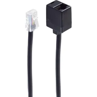 ShiverPeaks Western Verlängerungskabel [1x RJ45-Stecker 8p8c - 1x RJ45-Buchse 8p8c] 6 m Schwarz