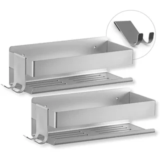 Benkstein Einzel-Duschorganizer 2er-Set silber Silber | Gr.: onesize