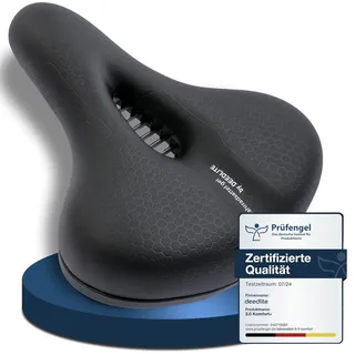 Deedlite Bike Sattel Premium Universal Sattel Pro 3.0 - Endlich Schmerzfrei Radfahren | Bequem Weich Memory Schaum Radsattel