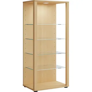 VCM Standvitrine Glasol III 52 x 35 x 115 cm Buche