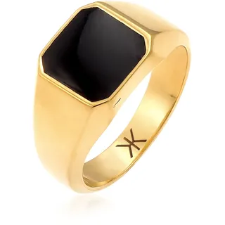 KUZZOI Ring 925 Silber Siegelring in gold, | Gr.: 66